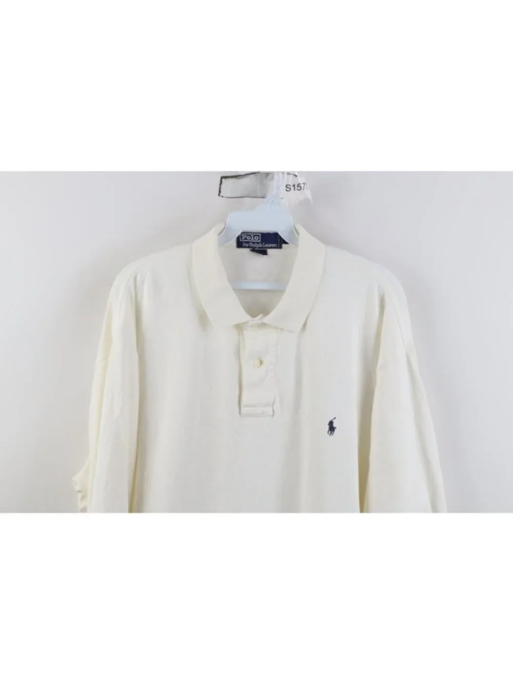 Vintage 90s Ralph Lauren Mens Size Large Soft Cotton Knit Golf Polo Shirt White